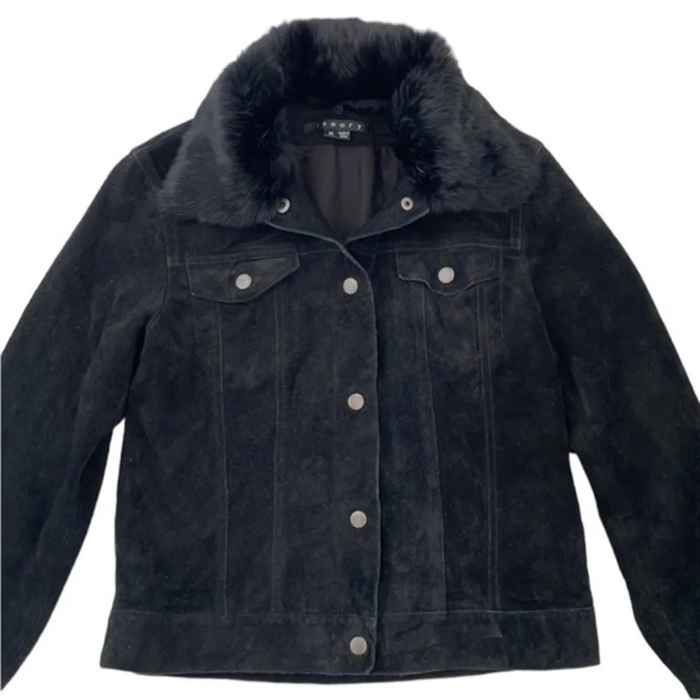 Theory Real Rabbit Fur Leather Jacket - Picture 3 of 13